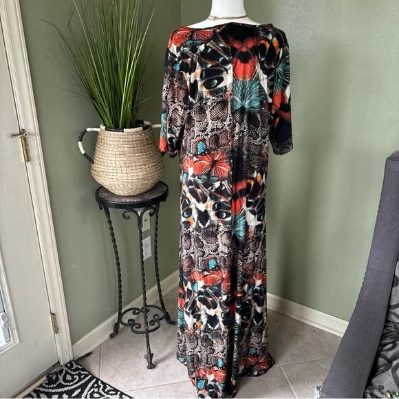 Attitudes by Renee Vibrant Patterned Maxi Dress - Picture 7 of 8